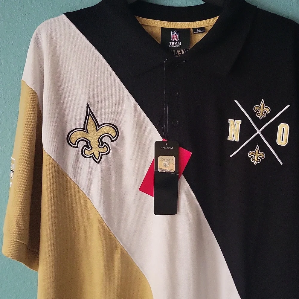 NfL Team New Orleans Saints Polo Shirt - Picture 2 of 9